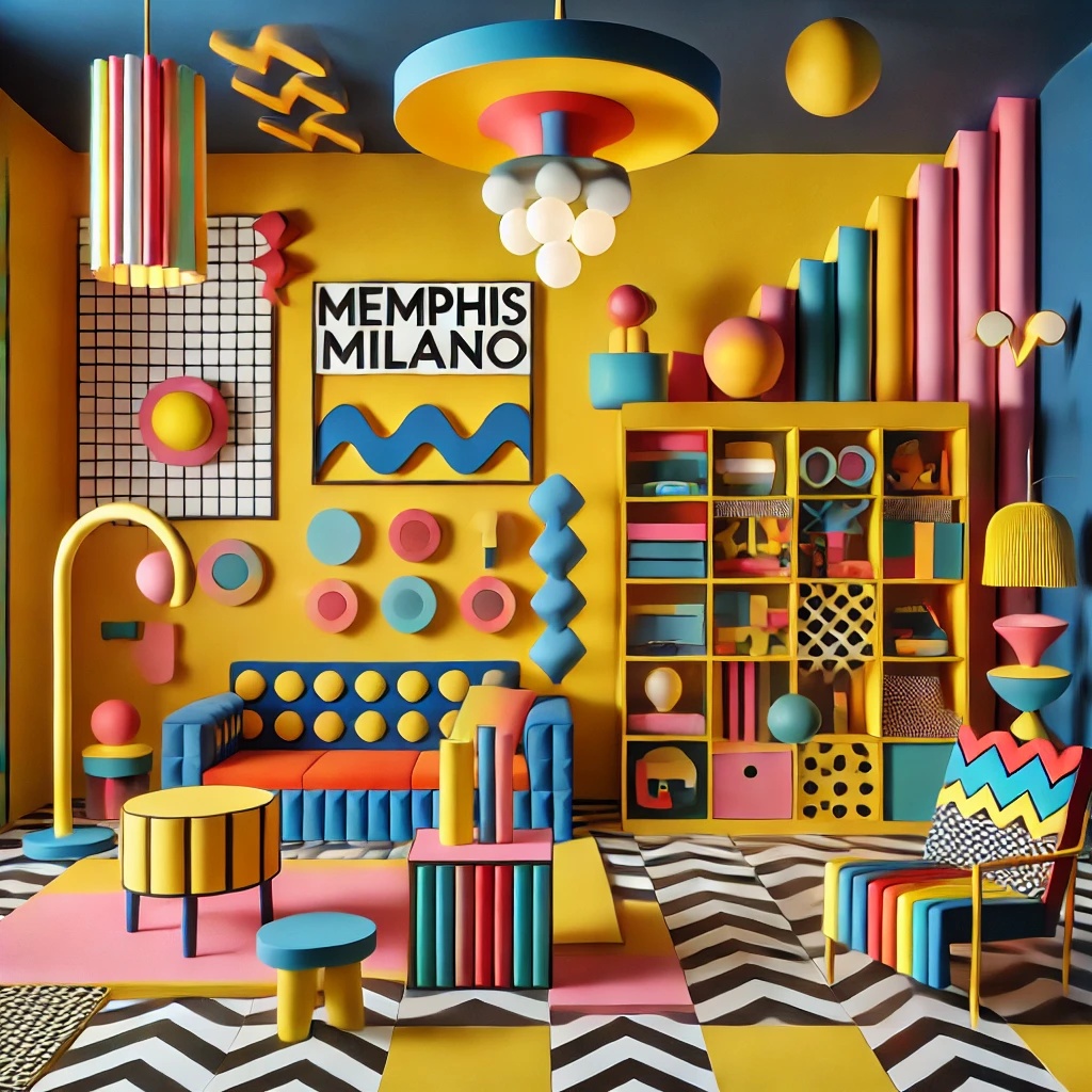 IMAGEN CON DECORACIÓN ESTILO MEMPHIS